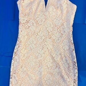 Soprano Ivory Lace Mini Dress